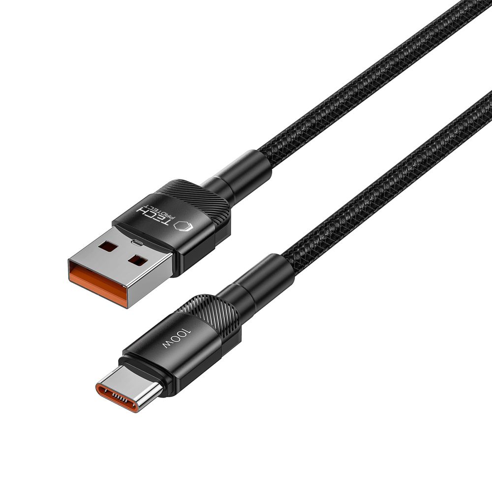Tech-Protect UltraBoost Evo USB-C / USB-A kabelis 100W 5A 0.5m, melns