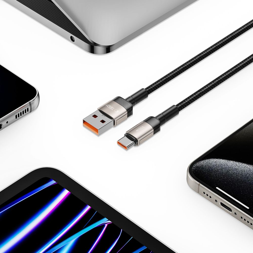 Tech-Protect UltraBoost Evo USB-C / USB-A kabelis 100W 2m, titāna