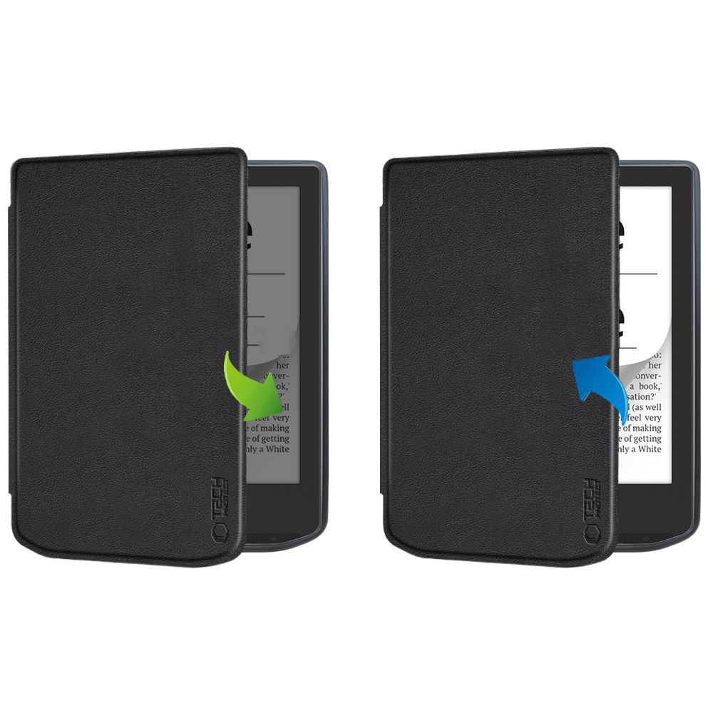 Tech-Protect SmartCase futrālis PocketBook Verse / Pro - zils ar sakuras ziediem | case for blue with sakura flowers