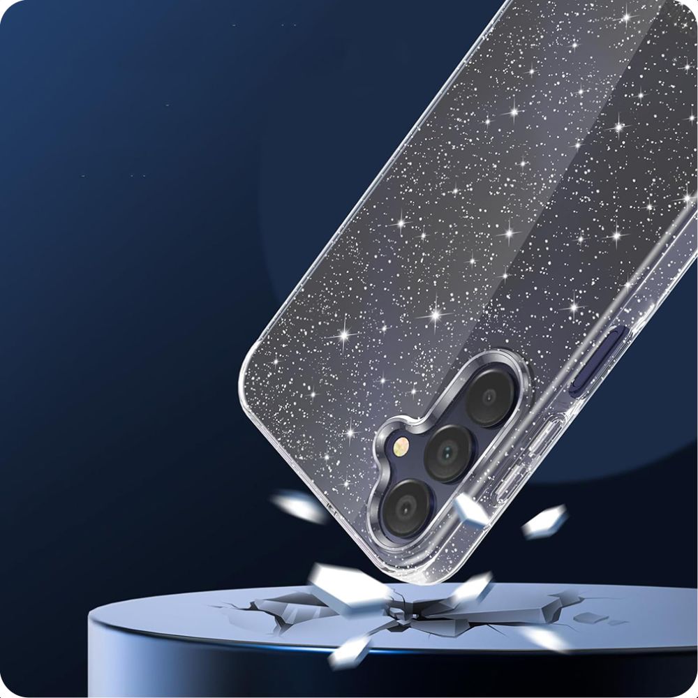 Tech-Protect Samsung Galaxy A35 5G vāciņš FlexAir, caurspīdīgs ar spīdumiem