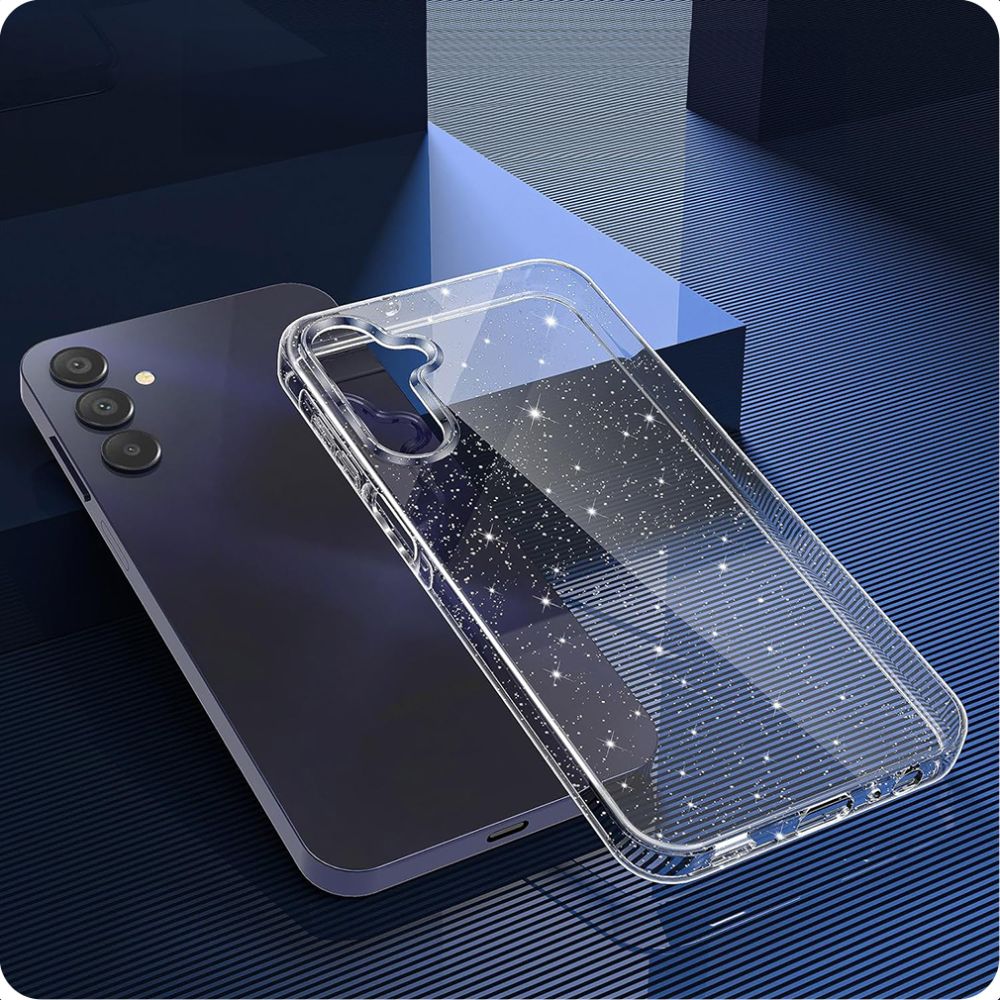 Tech-Protect Samsung Galaxy A35 5G vāciņš FlexAir, caurspīdīgs ar spīdumiem