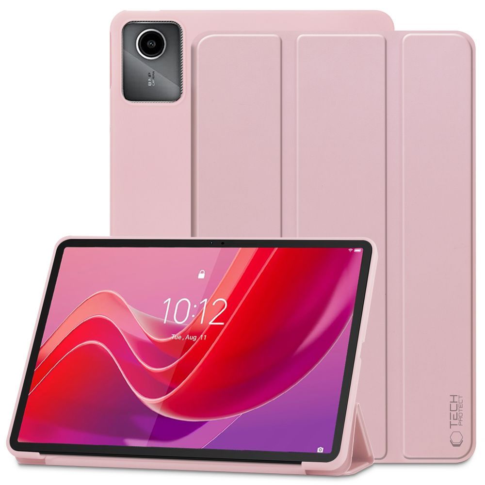 Tech-Protect Lenovo Tab M11 11" TB-330 atverams vāciņš maciņš grāmatiņa SmartCase, rozā