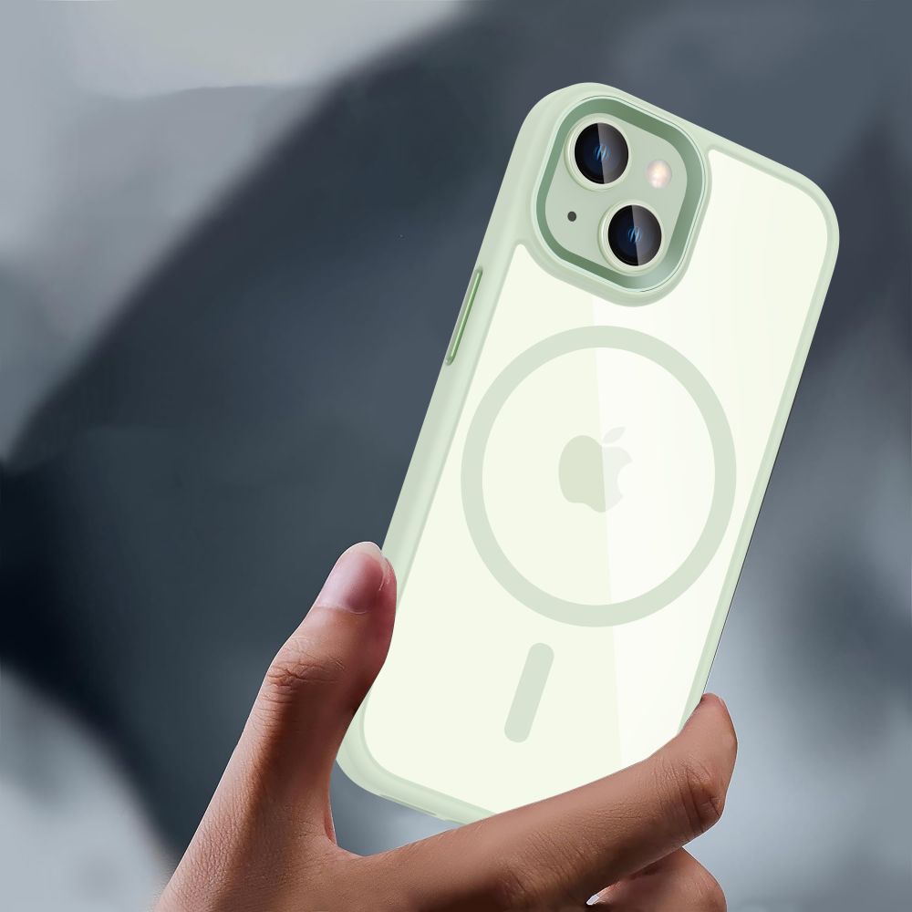 Tech-Protect MagMat MagSafe vāciņš Apple iPhone 15, Caurspīdīgi zaļš