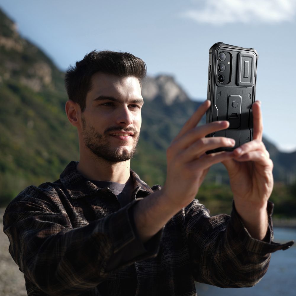 Tech-Protect Samsung Galaxy A55 5G vāciņš Kevlar Cam+, melns