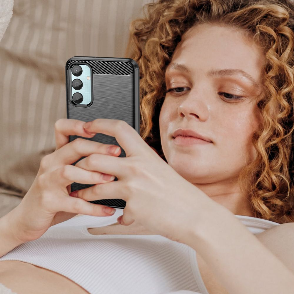 Tech-Protect Samsung Galaxy M15 5G vāciņš TPUCarbon, melns