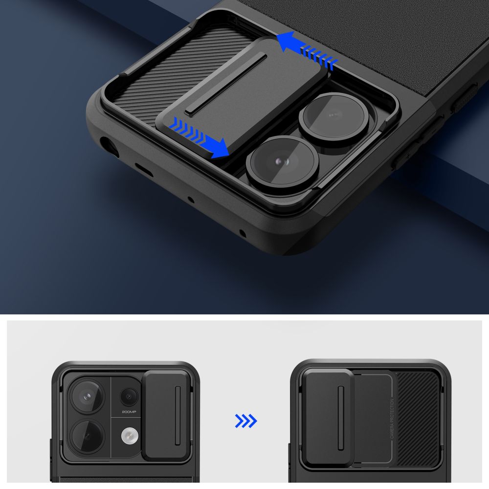Tech-Protect Velar Cam+ vāciņš Xiaomi Redmi Note 13 Pro 5G / Poco X6 5G Melns