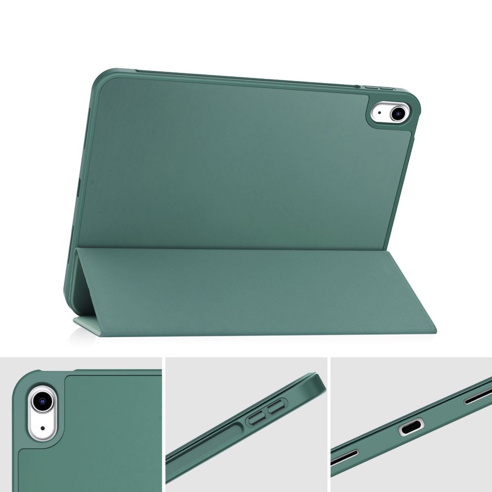 Tech-Protect iPad 10.9\" 2022 atverams vāciņš maciņš grāmatiņa SC Pen, zaļš