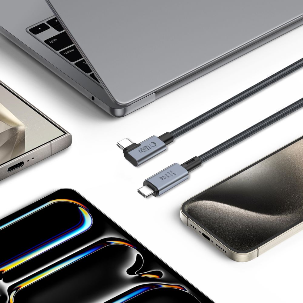 Tech-Protect UltraBoost Max USB-C 4.0 240W 8K 1.5m kabelis, pelēks