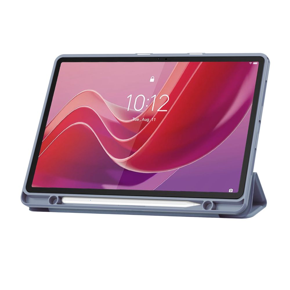 Tech-Protect Lenovo Tab M11 11\" TB-330 atverams vāciņš maciņš grāmatiņa SC Pen, tumši violets