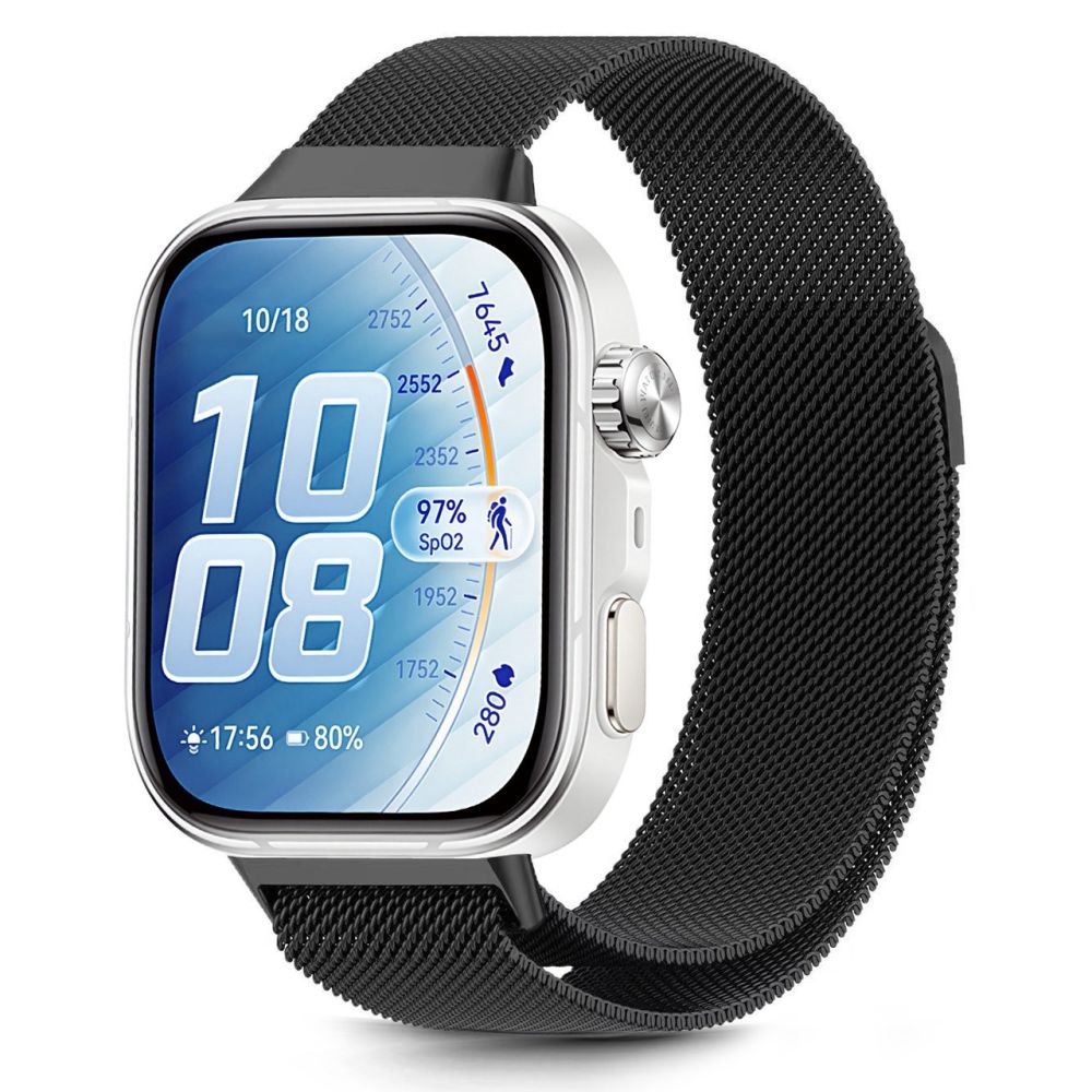 Tech-Protect MilaneseBand siksniņa Huawei Watch Fit 3, Melna