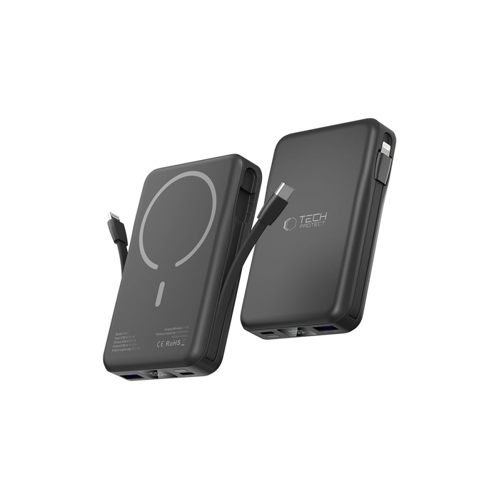 Tech-Protect LifeMag PB31 MagSafe ārējais akumulators 10000mAh 15W, melns
