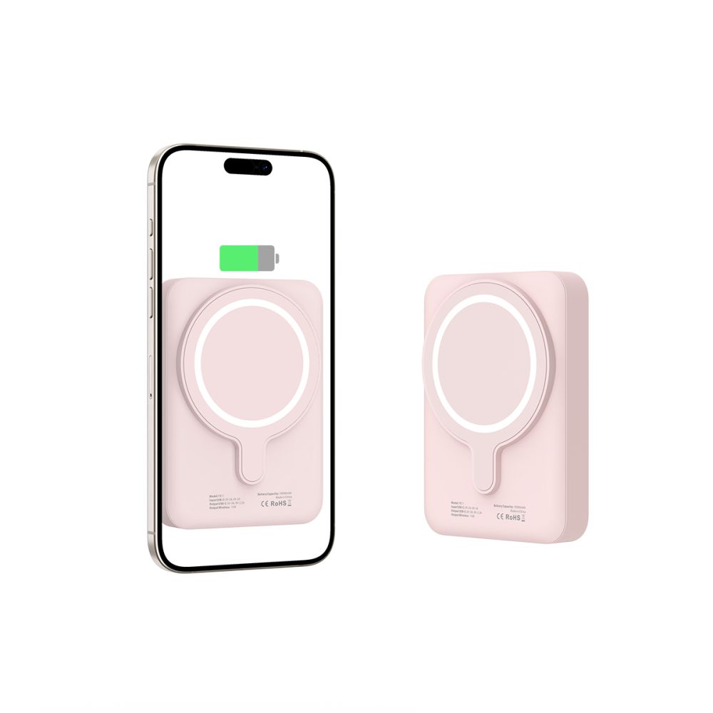 Tech-Protect LifeMag PB11 MagSafe ārējais akumulators 10000mAh 15W, rozā