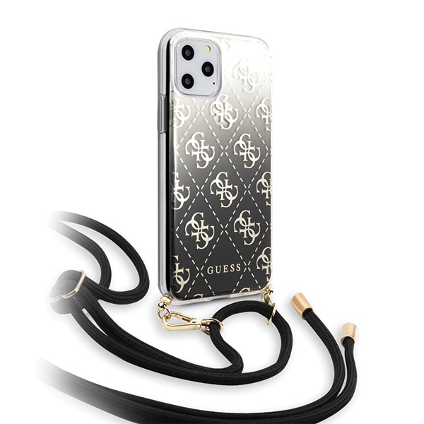 Guess GUHCN65WO4GBK iPhone 11 Pro Max melns/melns cietais futrālis 4G Gradients | black/black hard case Gradient
