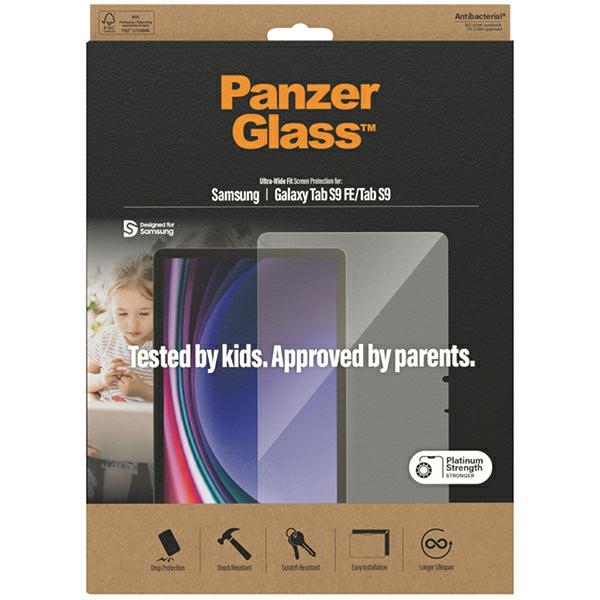 PanzerGlass Ultra-Wide Fit rūdīts stikls priekš Samsung Galaxy Tab S9 / FE | Tempered Glass for