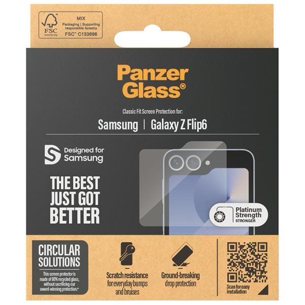 PanzerGlass Classic Fit aizsargstikls Samsung Galaxy Z Flip 6