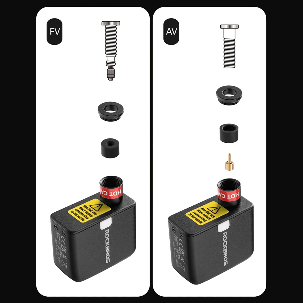 Rockbros 42320008001 mini elektriskais velosipēda sūknis 100PSI, melns