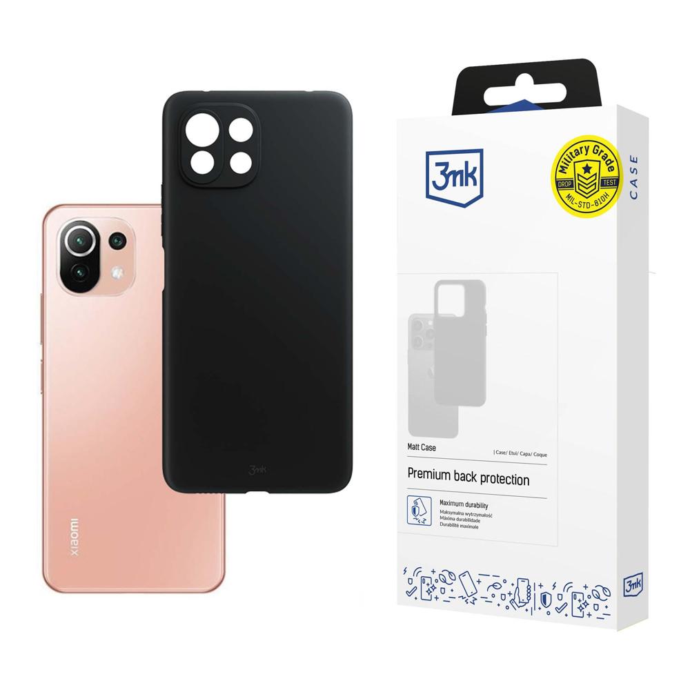 Xiaomi Mi 11 Lite / 11 Lite 5G / 11 Lite 5G NE 3MK Matt Case Cover, Black | Matēts Telefona Maciņš Vāks Apvalks...
