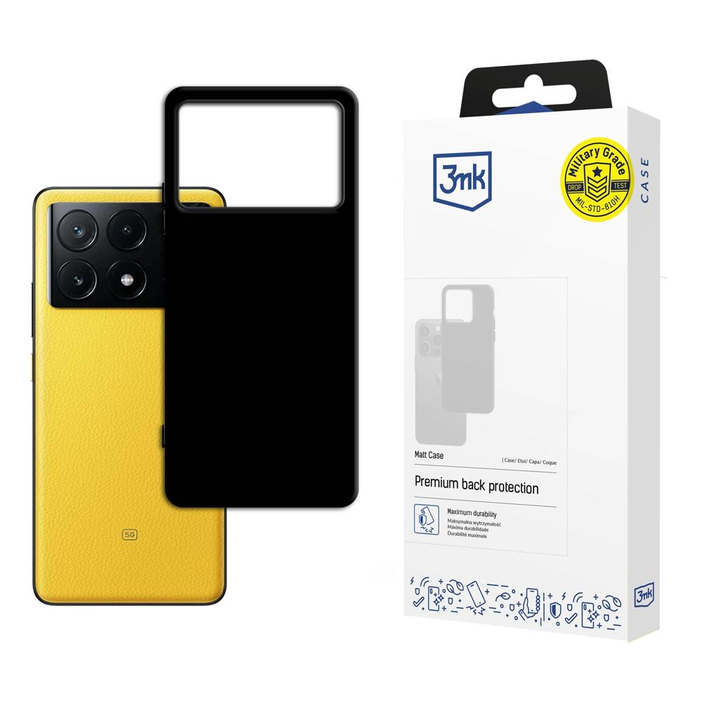 3mk Matt Case Xiaomi Poco X6 Pro 5G vāciņš, melns