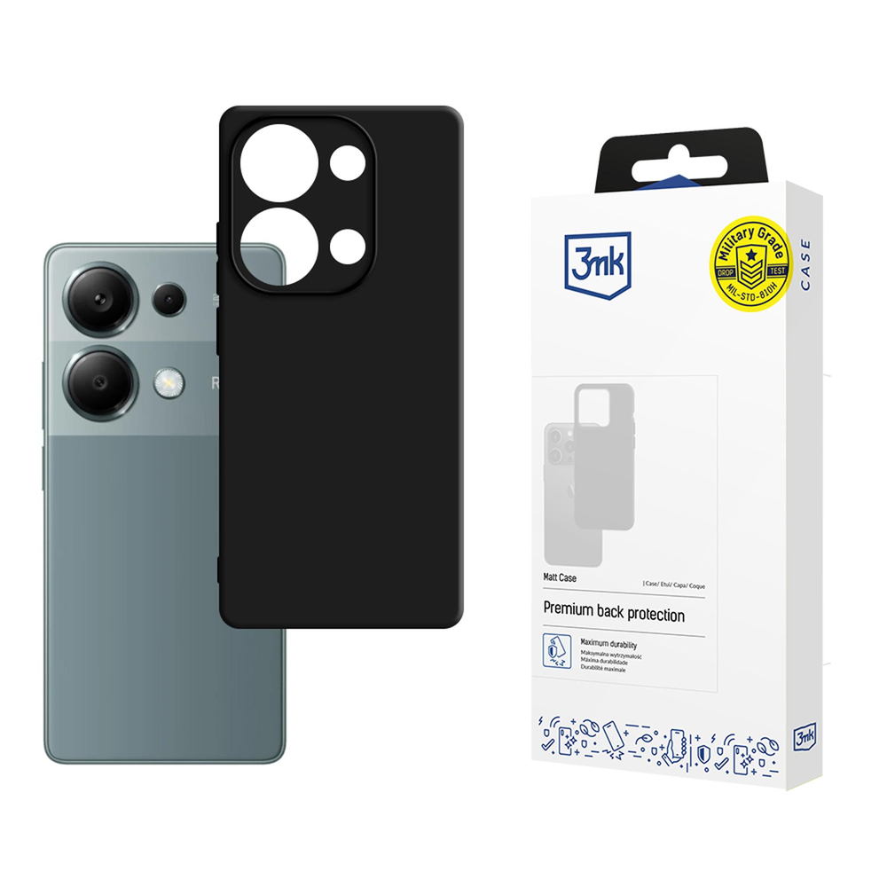 3mk Matt Case Xiaomi Redmi Note 13 Pro vāciņš, melns