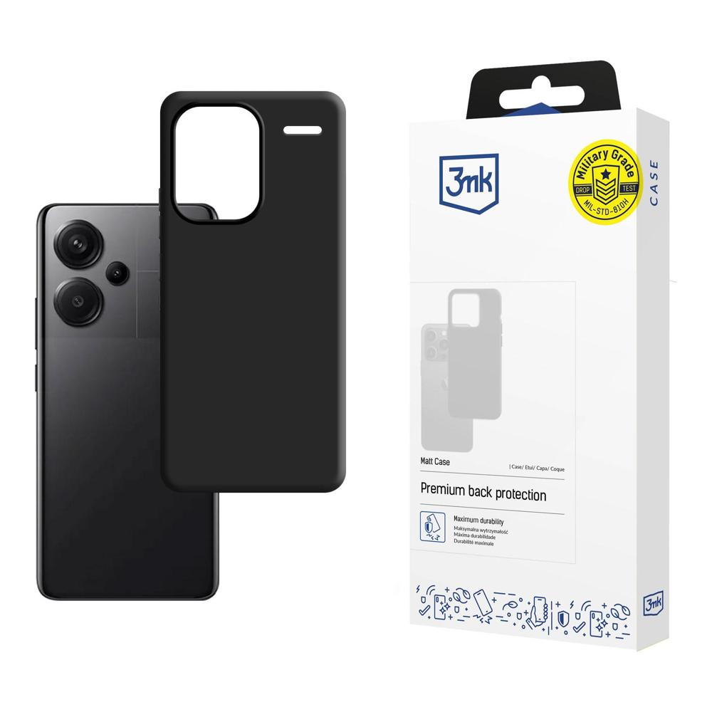3mk Matt Case Xiaomi Redmi Note 13 Pro+ vāciņš, melns