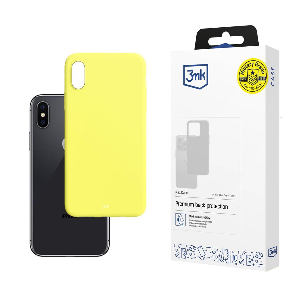 3mk Matt Case iPhone X / XS vāciņš, dzeltens