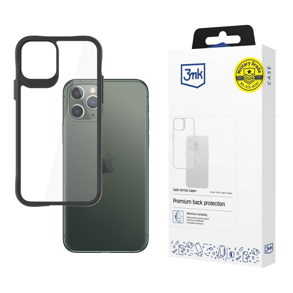 Apple iPhone 11 Pro Max 6.5'' 3MK Satin Armor Case+ Case Cover, Transparent | Telefona Maciņš Vāks Apvalks Bampers