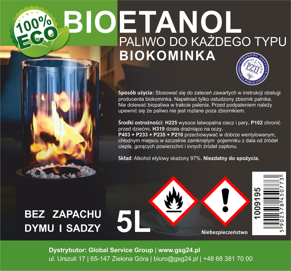 Bio spirts etanols degviela kamīnam 5L | alcohol ethanol fuel for fireplace