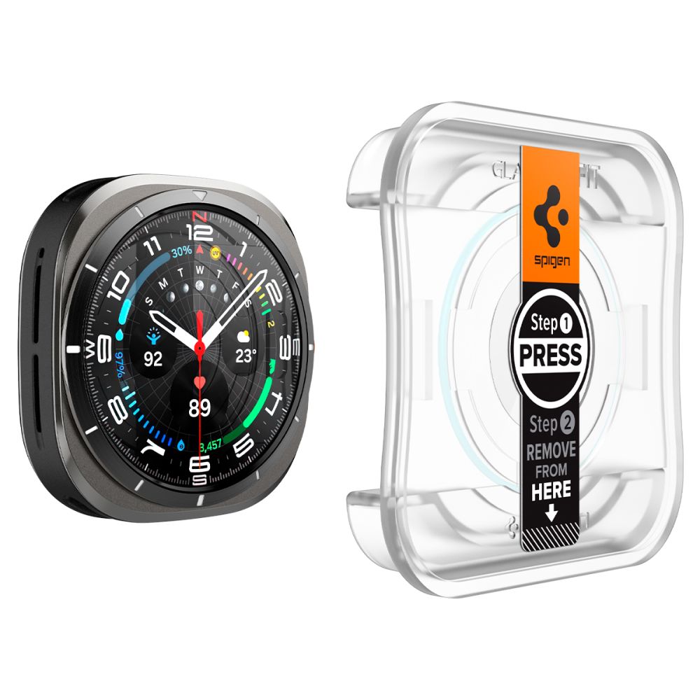 Spigen Glas.TR EZ Fit aizsargstikls Samsung Galaxy Watch Ultra (47mm) (2 gab.)