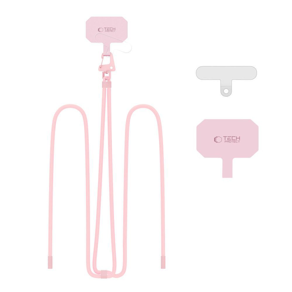 Tech-Protect C5S Rope Crossbody universāla telefona siksniņa, rozā