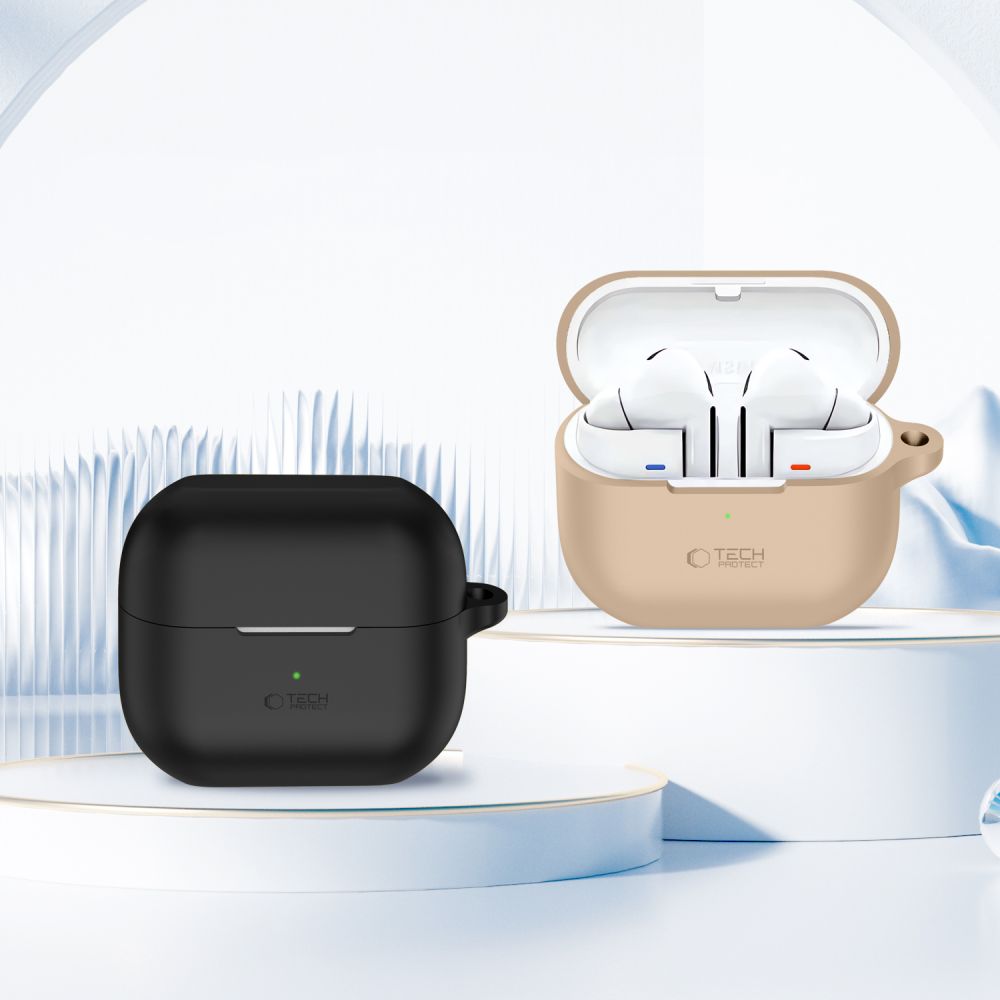 Tech-Protect Silicone Hook maciņš Samsung Galaxy Buds 3 / 3 Pro, melns