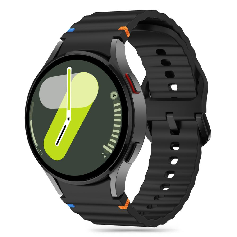 Tech-Protect Samsung Galaxy Watch 4 / 5 / 6 / 7 / FE silikona siksniņa, melna