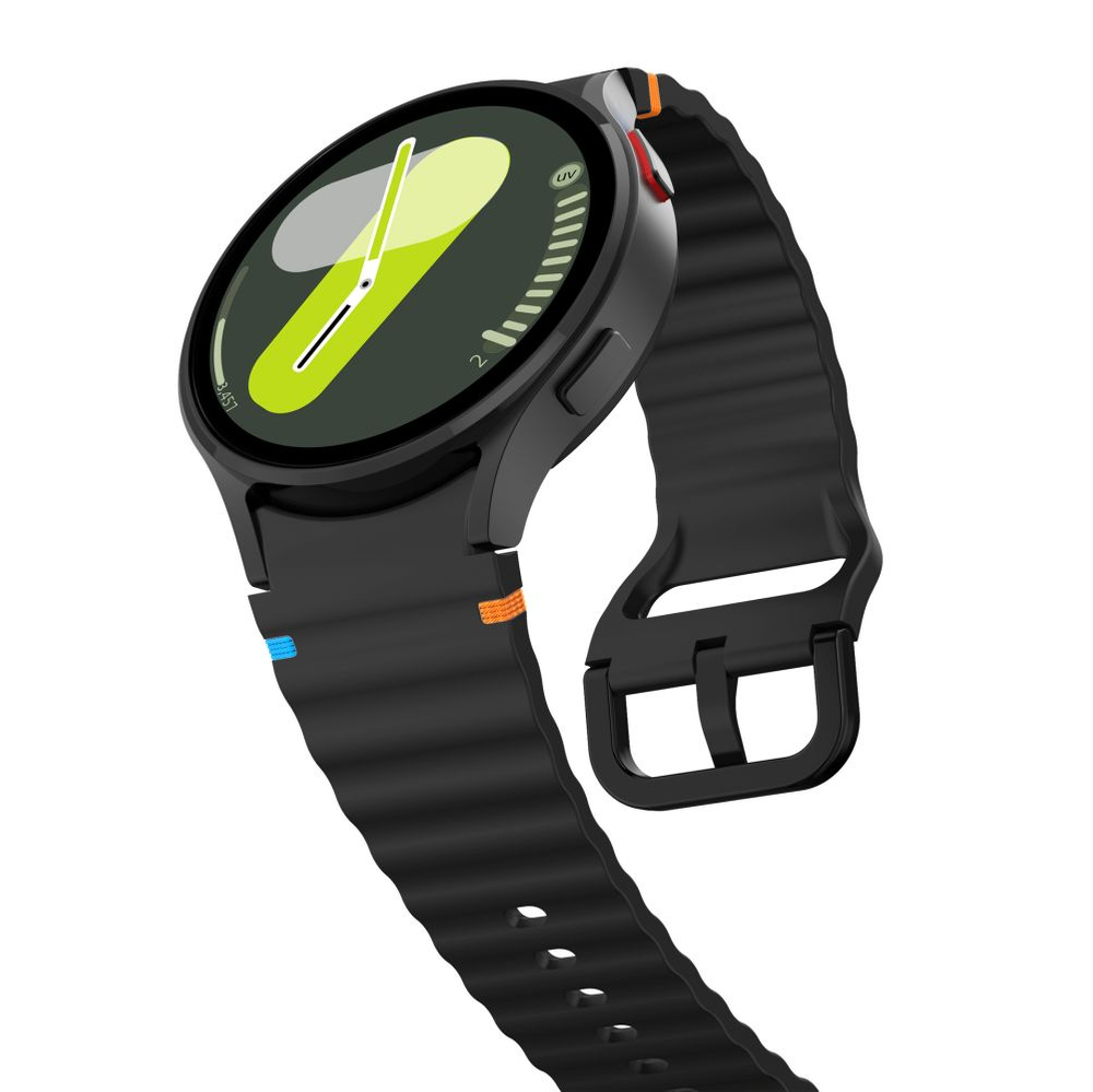 Tech-Protect Samsung Galaxy Watch 4 / 5 / 6 / 7 / FE silikona siksniņa, melna