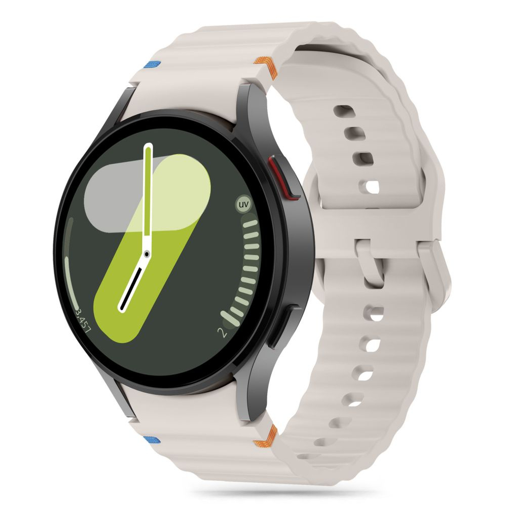 Tech-Protect Samsung Galaxy Watch 4 / 5 / 6 / 7 / FE siksniņa Silicone Sport, bēša