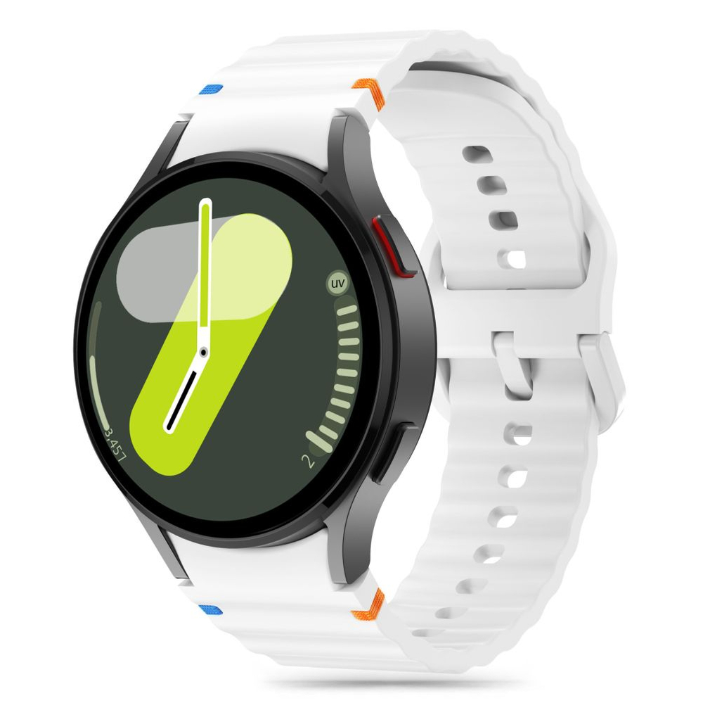 Tech-Protect Samsung Galaxy Watch 4 / 5 / 6 / 7 / FE silikona siksniņa, balta