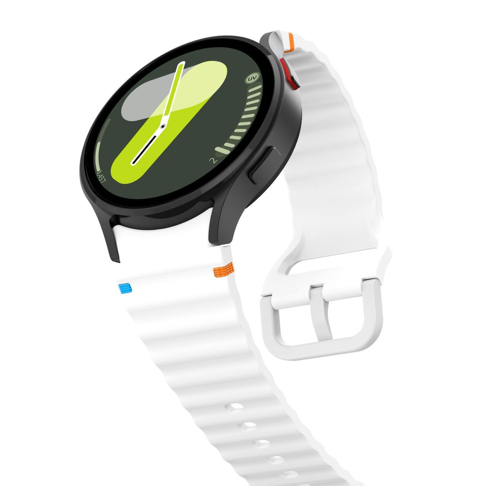 Tech-Protect Samsung Galaxy Watch 4 / 5 / 6 / 7 / FE silikona siksniņa, balta