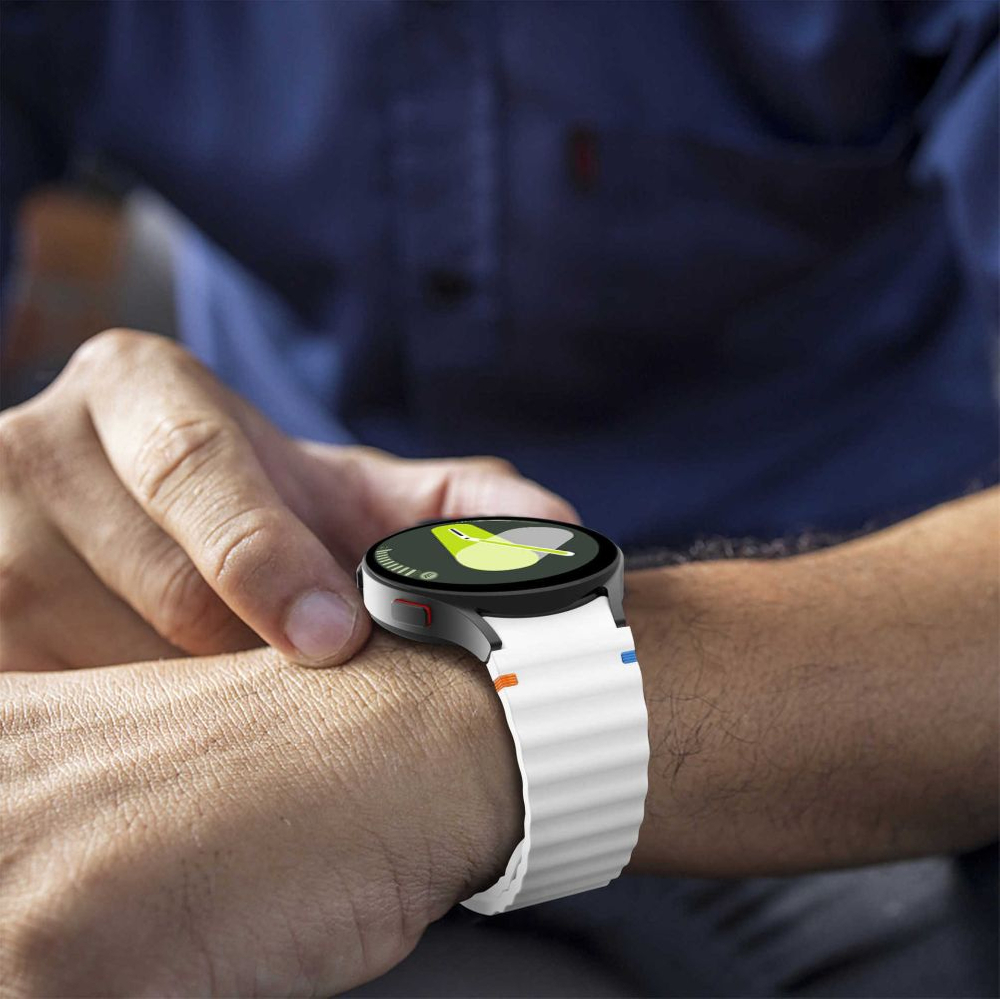 Tech-Protect Samsung Galaxy Watch 4 / 5 / 6 / 7 / FE silikona siksniņa, balta
