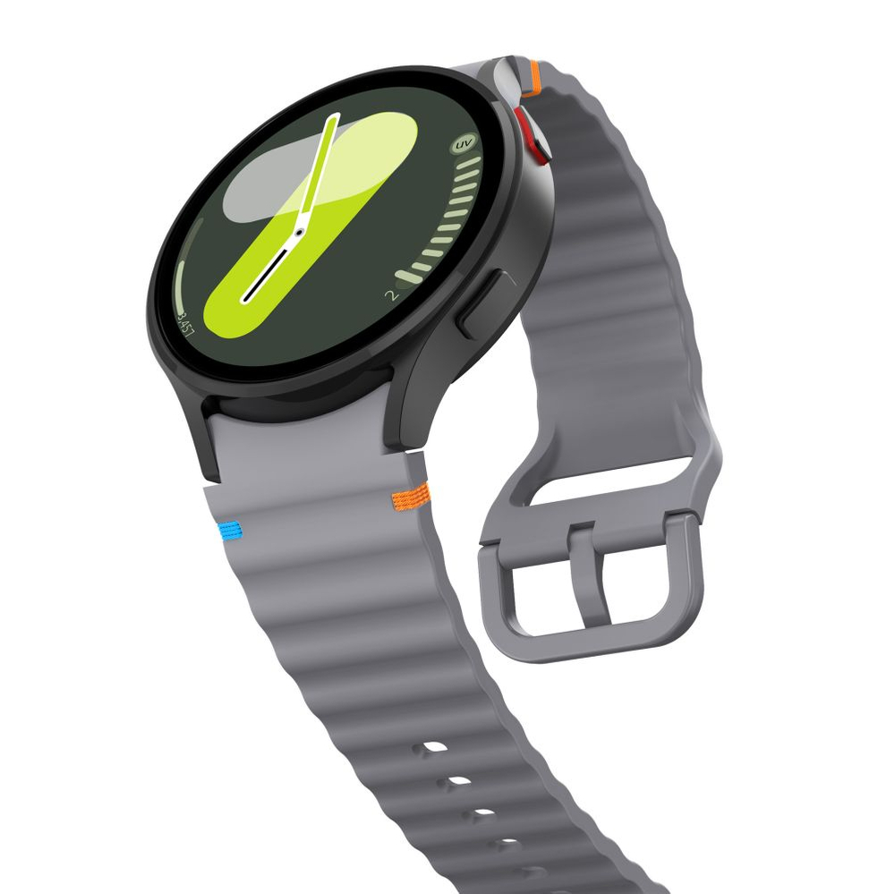 Tech-Protect Samsung Galaxy Watch 4 / 5 / 6 / 7 / FE siksniņa Silicone Sport, pelēka