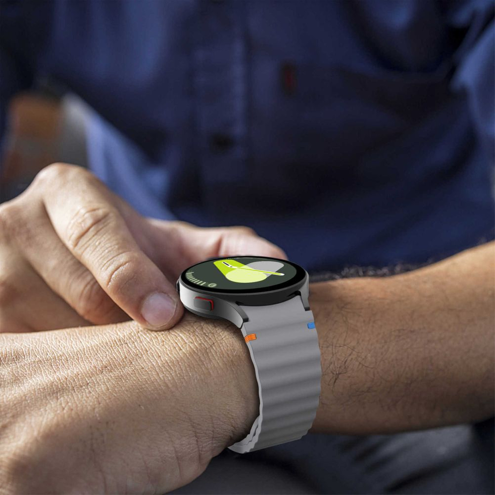 Tech-Protect Samsung Galaxy Watch 4 / 5 / 6 / 7 / FE siksniņa Silicone Sport, pelēka