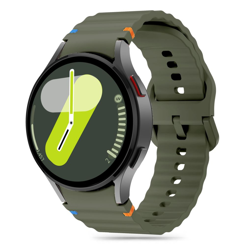 Tech-Protect Samsung Galaxy Watch 4 / 5 / 6 / 7 / FE siksniņa Silicone Sport, zaļa