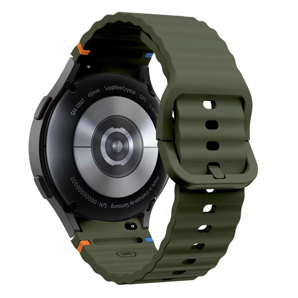 Tech-Protect Samsung Galaxy Watch 4 / 5 / 6 / 7 / FE siksniņa Silicone Sport, zaļa
