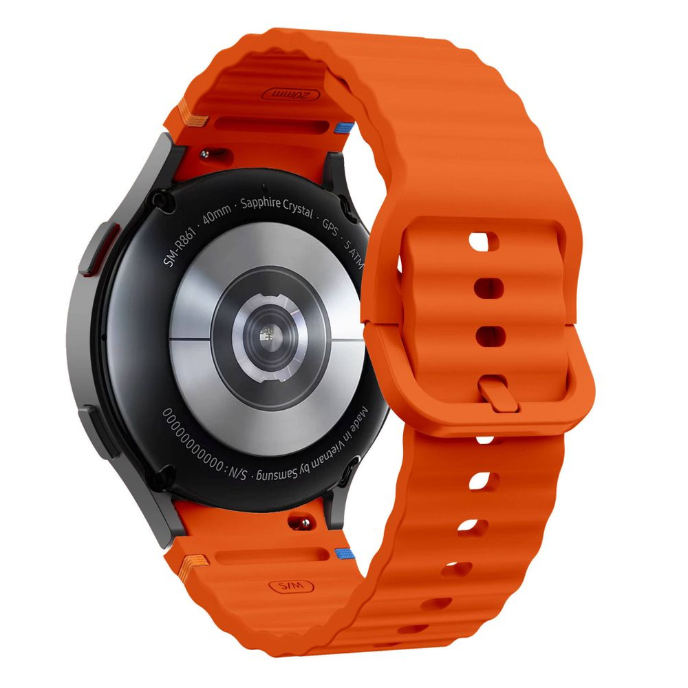 Tech-Protect Samsung Galaxy Watch 4 / 5 / 6 / 7 / FE silikona siksniņa, oranža
