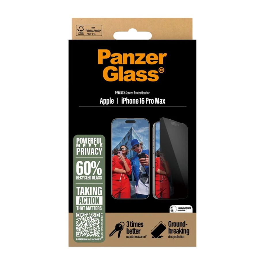 PanzerGlass Privacy aizsargstikls iPhone 16 Pro Max 6.9\" Ultra-Wide Fit
