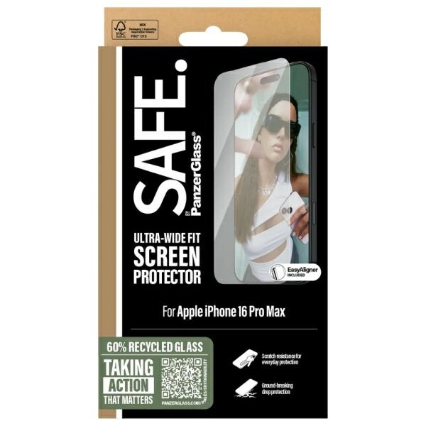 SAFE by PanzerGlass iPhone 16 Pro Max 6,9" ekrāna aizsargstikls Ultra-Wide Fit SAFE95878 | 6.9" Screen...
