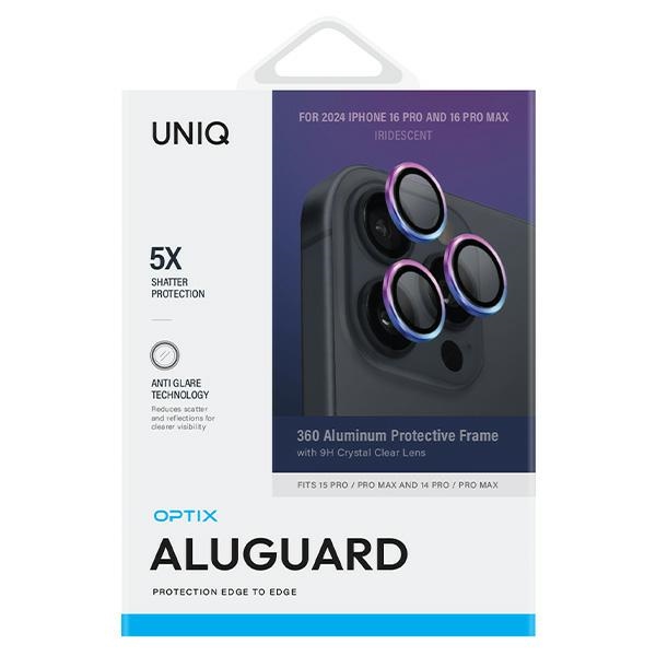 Uniq Optix Aluminum kameras objektīva aizsargstikls iPhone 16 Pro / 16 Pro Max, hameleona