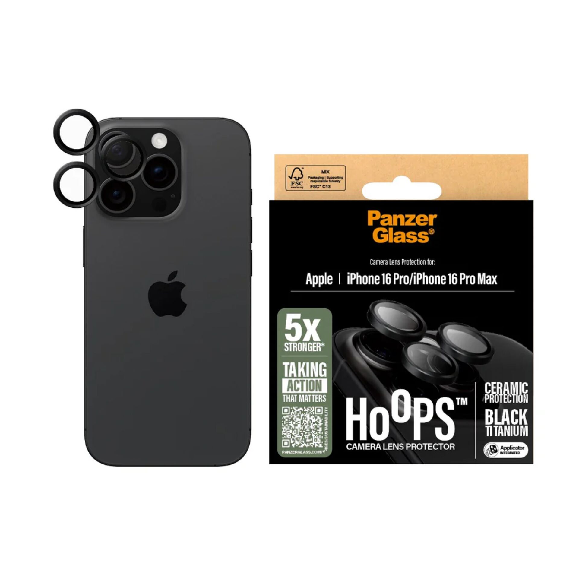 Panzerglass Hoops aizsargstikls iPhone 16 Pro / 16 Pro Max kamerai