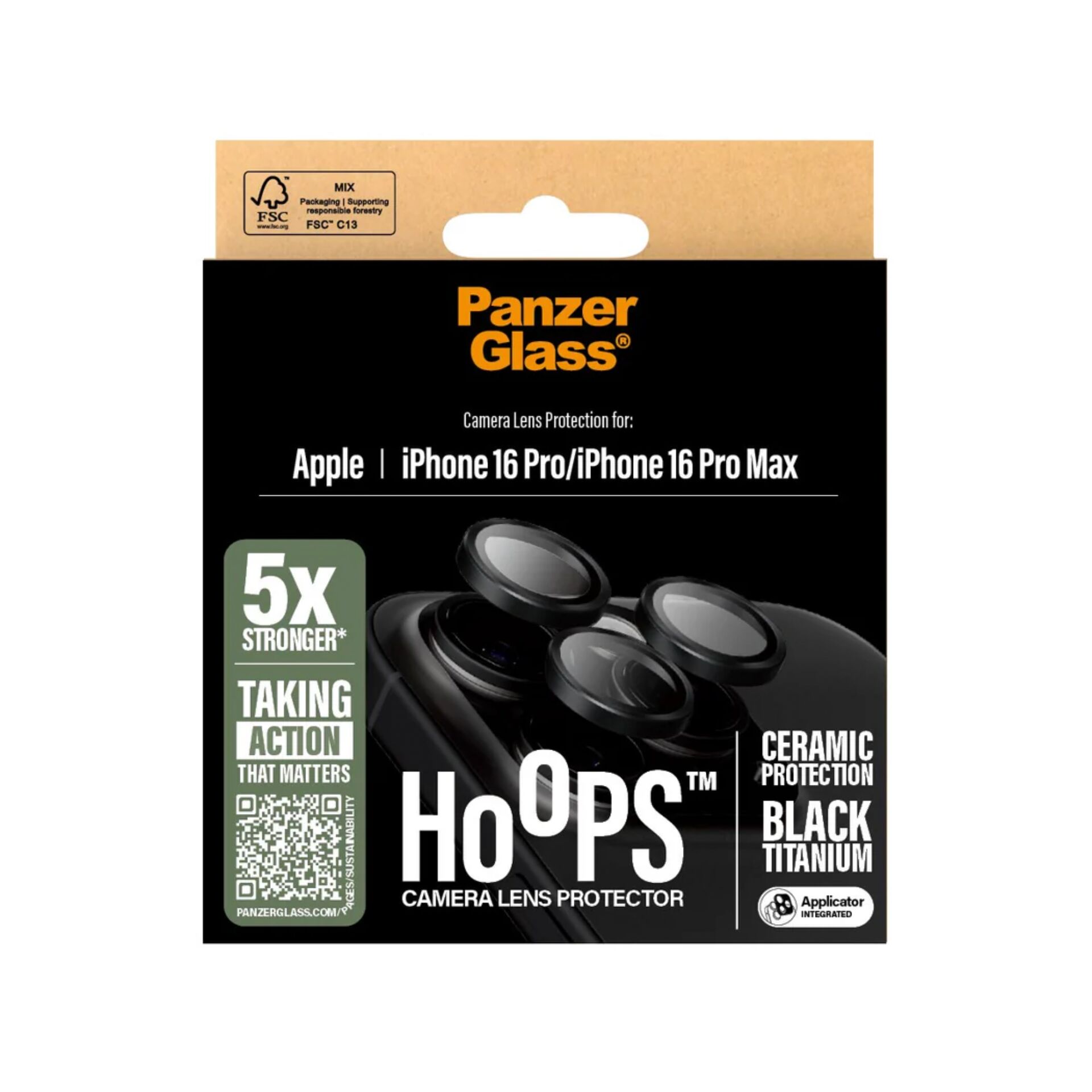 Panzerglass Hoops aizsargstikls iPhone 16 Pro / 16 Pro Max kamerai
