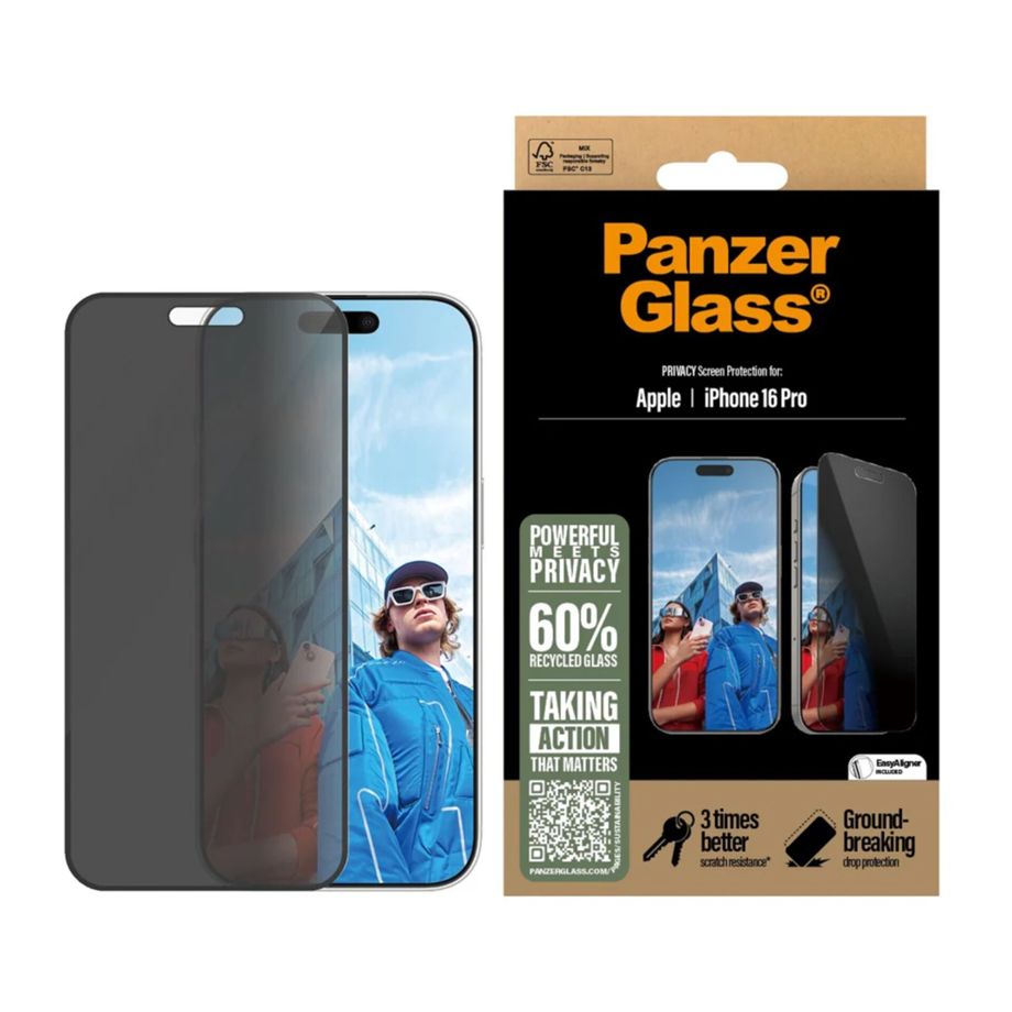 PanzerGlass Privacy aizsargstikls Apple iPhone 16 Pro 6.3\"