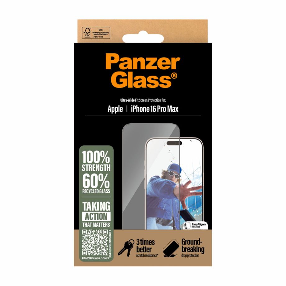PanzerGlass Ultra-Wide Fit aizsargstikls iPhone 16 Pro Max 6.9\"