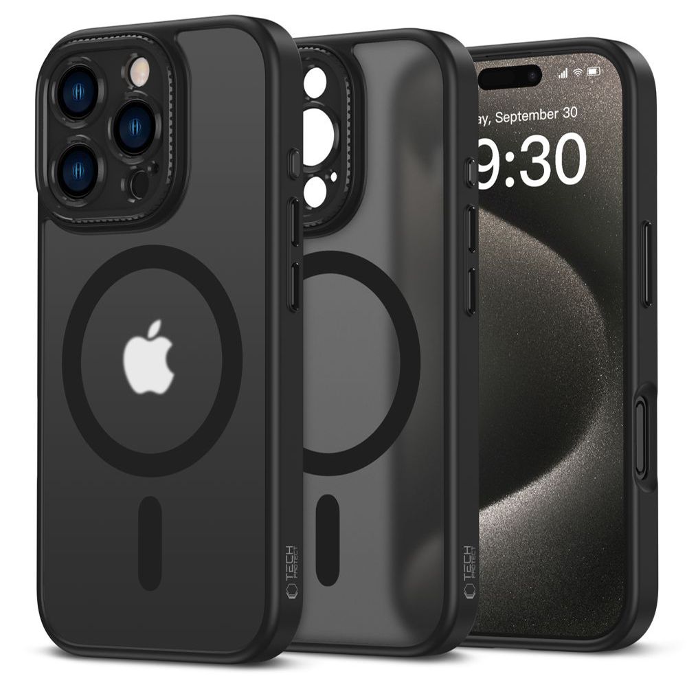 Tech-Protect iPhone 16 Pro vāciņš MagCam MagSafe, puscaurspīdīgs