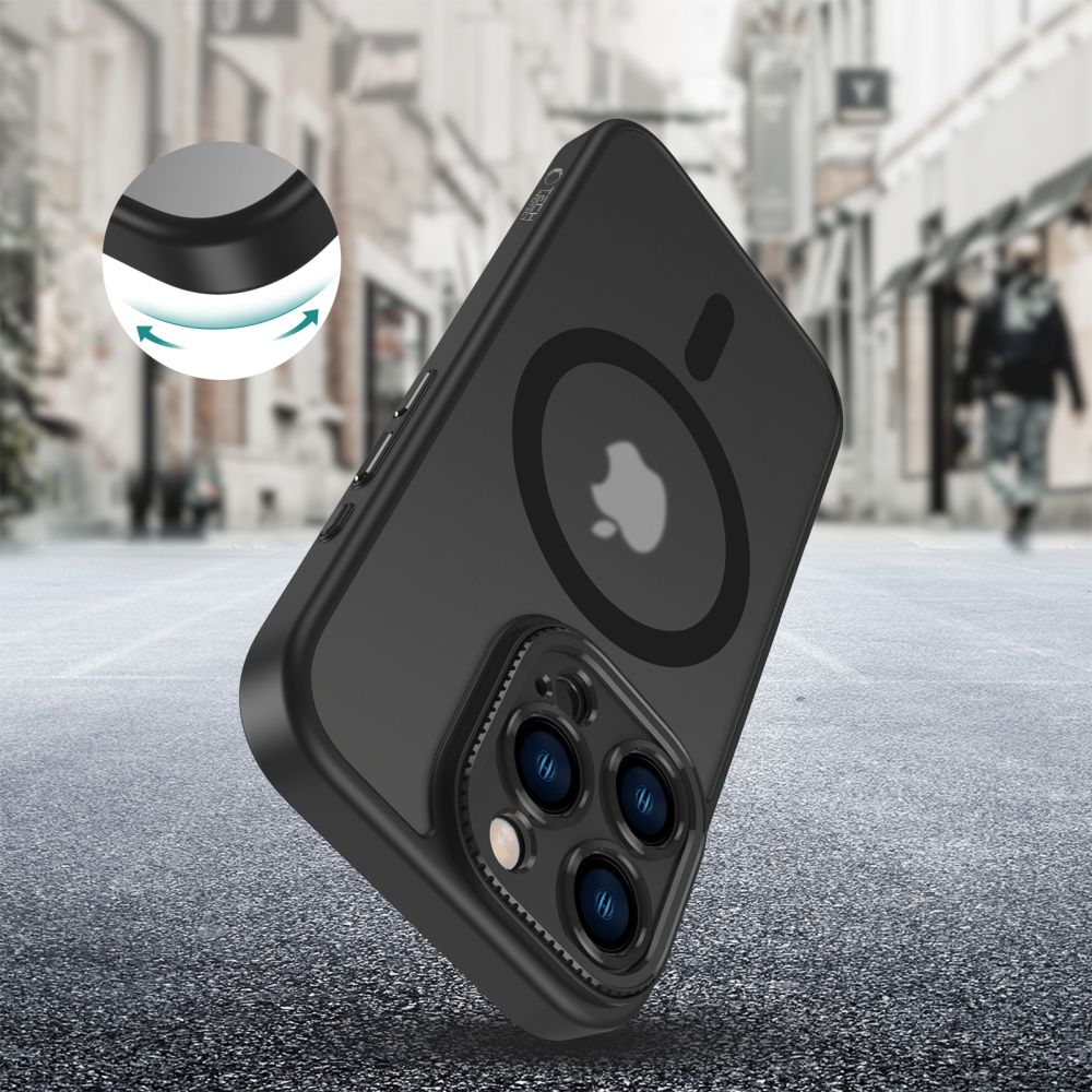 Tech-Protect iPhone 16 Pro vāciņš MagCam MagSafe, puscaurspīdīgs
